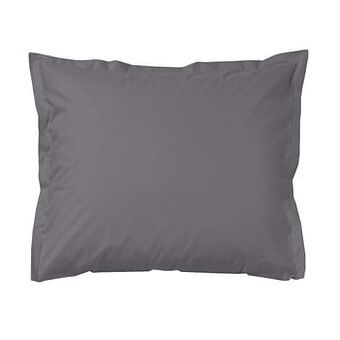 Leen Bakker Cinderella kussensloop katoen-satijn (2 stuks) - antraciet - 60x70 cm - Leen Bakker aanbieding