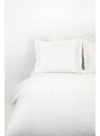HEMA HEMA Dekbedovertrek - Hotel Katoen Satijn - Stip Wit (wit) aanbieding