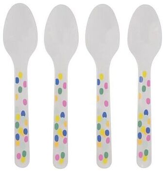 HEMA HEMA Plastic Lepels Herbruikbaar - Confetti - 4 Stuks aanbieding