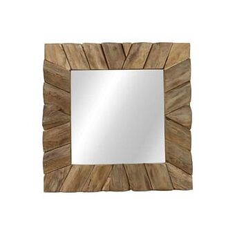 Leen Bakker HSM Collection spiegel vierkant - naturel - 60x60x4 cm - Leen Bakker aanbieding