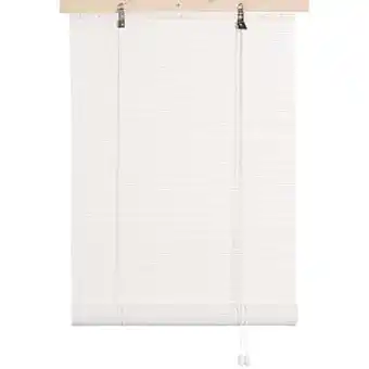 Leen Bakker Rolgordijn Bamboe - wit - 60x180 cm - Leen Bakker aanbieding