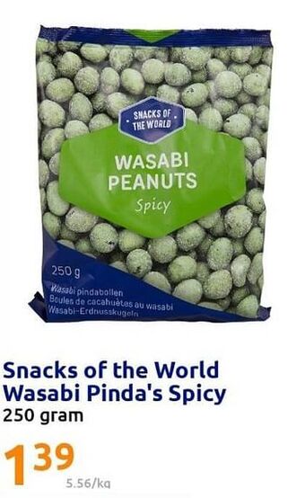 Action Snacks of the world wasabi pinda`s spicy aanbieding