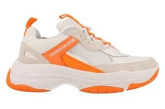Calvin Klein Sneaker Laag Dames Maya Low Chunky Trend Fluo - Wit