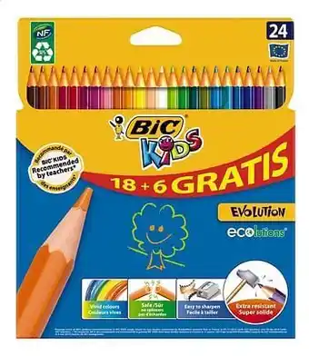 Dreamland Bic Kids kleurpotlood Evolution - 24 stuks aanbieding