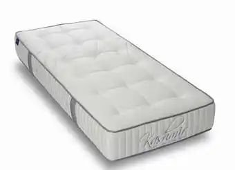 De Matrassen Gigant Matelas Revor Kashmir Anatomic 750 (latex/ Visco) coloris blanc et gris-200x200 cm-Ferme aanbieding
