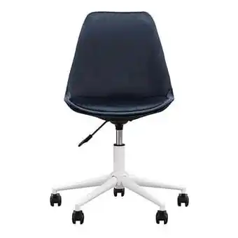 Leen Bakker Bureaustoel Senja - fluweel - blauw - Leen Bakker aanbieding