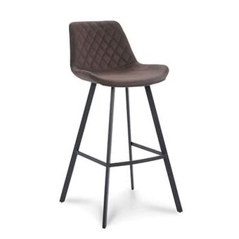 Leen Bakker Barkruk Isaiah - hoog - bruin (2 stuks) - Leen Bakker aanbieding