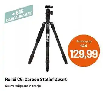 Kamera Express Rollei c5i carbon statief zwart aanbieding
