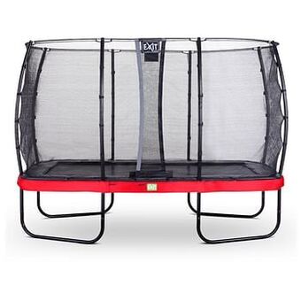 Brico Exit trampoline Elegant + veiligheidsnet Economy 244x427cm rood aanbieding
