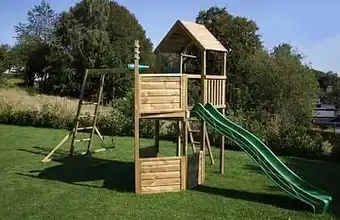 BnB Wood schommel Nieuwpoort Monkey Bar Piraat met groene glijbaan