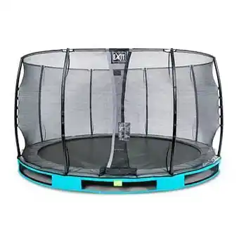 Brico Exit in-ground trampoline Elegant met veiligheidsnet Economy ø366cm blauw aanbieding