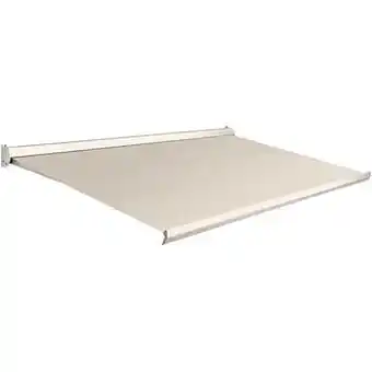 Brico Domasol zonnetent manueel ’Factor 10-C’ bruin/wit smalle strepen 400 x 250 cm aanbieding