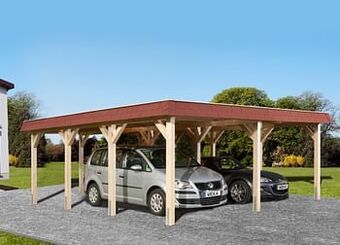 Weka dubbele carport 615 GR.1 576x591cm
