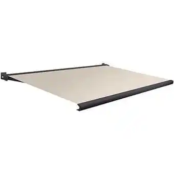 Brico Domasol zonnetent elektrisch ’Factor 20-A’ bruin/wit smalle strepen 400 x 250 cm aanbieding