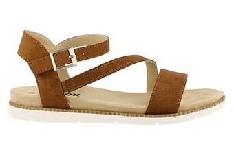 Berca Shoes Sprox Sandaal Plat Dames - Cognac aanbieding