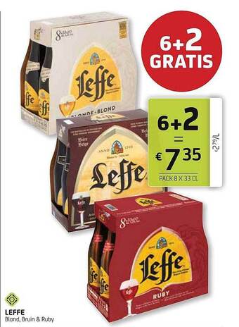 BelBev Leffe Blond, Bruin & Ruby aanbieding