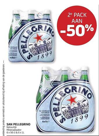 BelBev San Pellegrino Natuurlijk Mineraalwater aanbieding