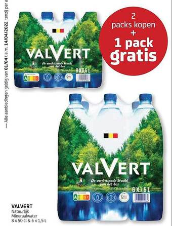 Valvert Natuurlijk Mineraalwater
