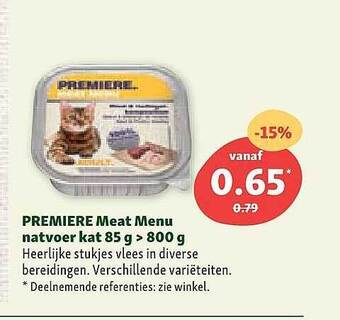 Maxi Zoo Premiere Meat Menu Natvoer Kat aanbieding
