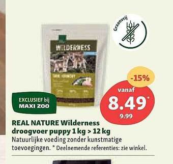 Maxi Zoo Real Nature Wilderness Droogvoer Puppy aanbieding