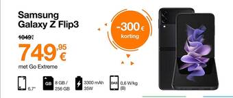 Orange Samsung Galaxy Z Flip3 aanbieding