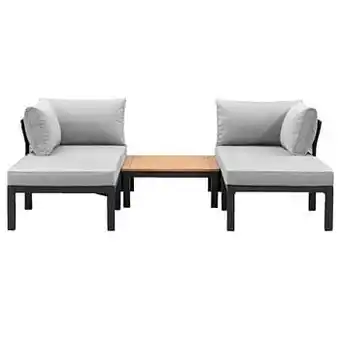 Leen Bakker Le Sud modulaire loungeset Ardeche V2 - lichtgrijs - 5-delig - Leen Bakker aanbieding