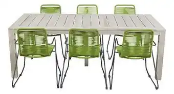 Dreamland Tuinset Ulm 220 cm / Ibiza groen - 6 stoelen aanbieding