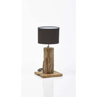 Leen Bakker HSM Collection tafellamp Idas rond - bruin - 50x25x25 cm - Leen Bakker aanbieding