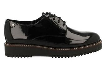 Berca Shoes Hee! Veterschoen Dames Volledig Leder - Zwart aanbieding