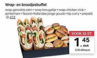 Buurtslagers Wrap- En Broodjesbuffet aanbieding