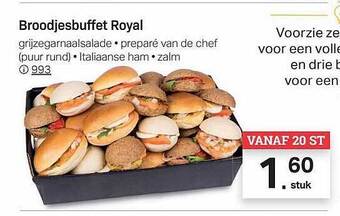 Buurtslagers Broodjesbuffet Royal aanbieding