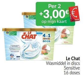 Intermarché Le chat wasmiddel in discs sensitive aanbieding