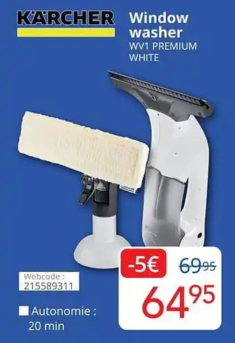 Kärcher window washer wv1 premium white