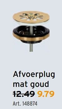 GAMMA Afvoerplug mat goud aanbieding