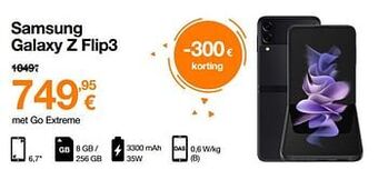 Orange Samsung galaxy z flip3 aanbieding