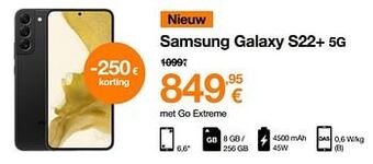 Orange Samsung galaxy s22+ 5g aanbieding
