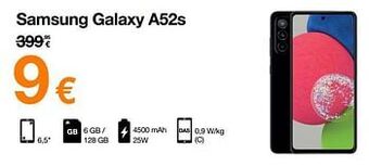 Orange Samsung galaxy a52s aanbieding