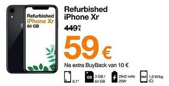 Orange Apple Refurbished iphone xr aanbieding