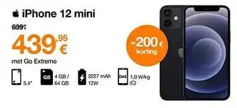 Orange Apple iphone 12 mini aanbieding