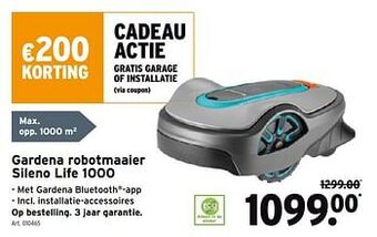 GAMMA Gardena robotmaaier sileno life 1000 aanbieding