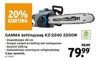 GAMMA Gamma kettingzaag kz-2240 aanbieding