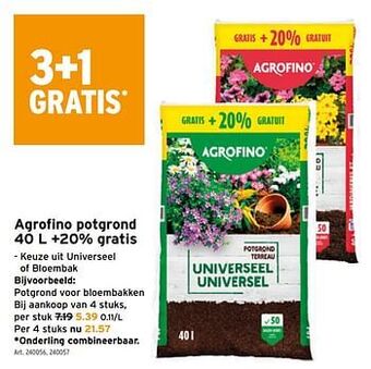 GAMMA Agrofino potgrond aanbieding