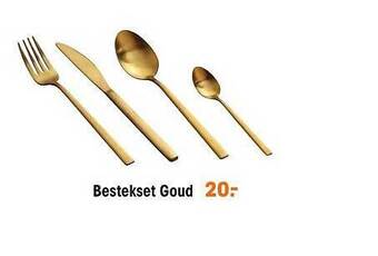 Kwantum Bestekset Goud aanbieding