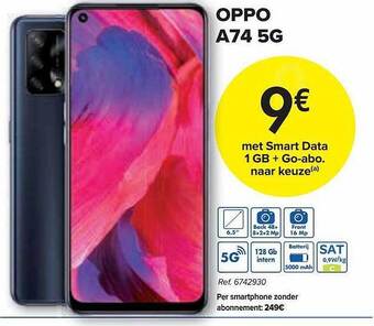 Carrefour Oppo A74 5g aanbieding