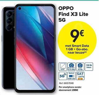 Carrefour Oppo Find X3 Lite 5g aanbieding