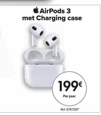 Carrefour Airpods 3 Met Charging Case aanbieding