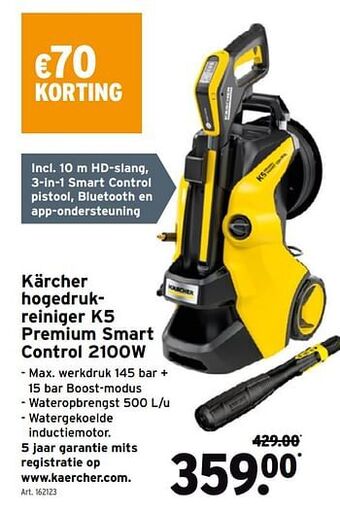 GAMMA Kärcher hogedrukreiniger k5 premium smart control aanbieding