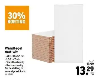 GAMMA Wandtegel mat wit aanbieding