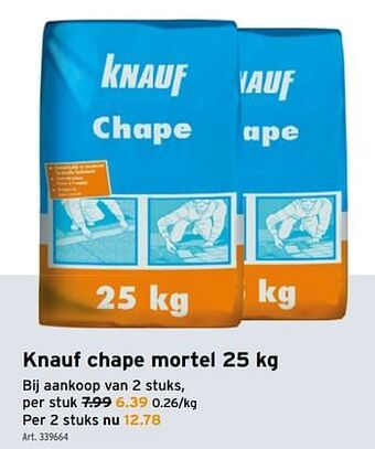 GAMMA Knauf chape mortel aanbieding