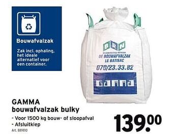 GAMMA Gamma bouwafvalzak bulky aanbieding